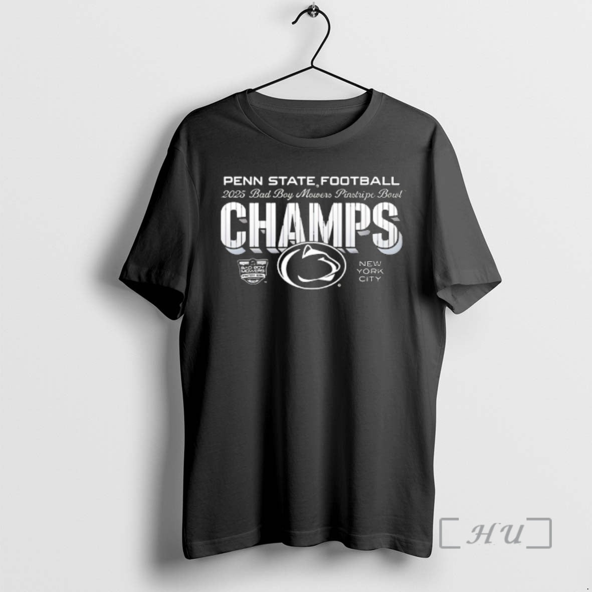 Officials Penn State Nittany Lions 2025 Pinstripe Bowl Champs New York City Premium T Shirts