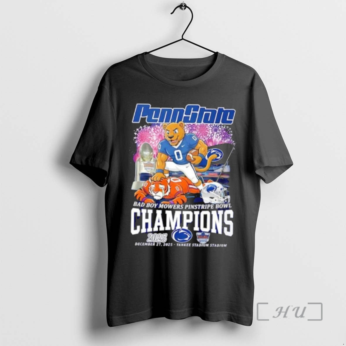 Officials Penn State Nittany Lions Bad Boy Mowers Pinstripe Bowl Champs 2025 Premium T Shirts