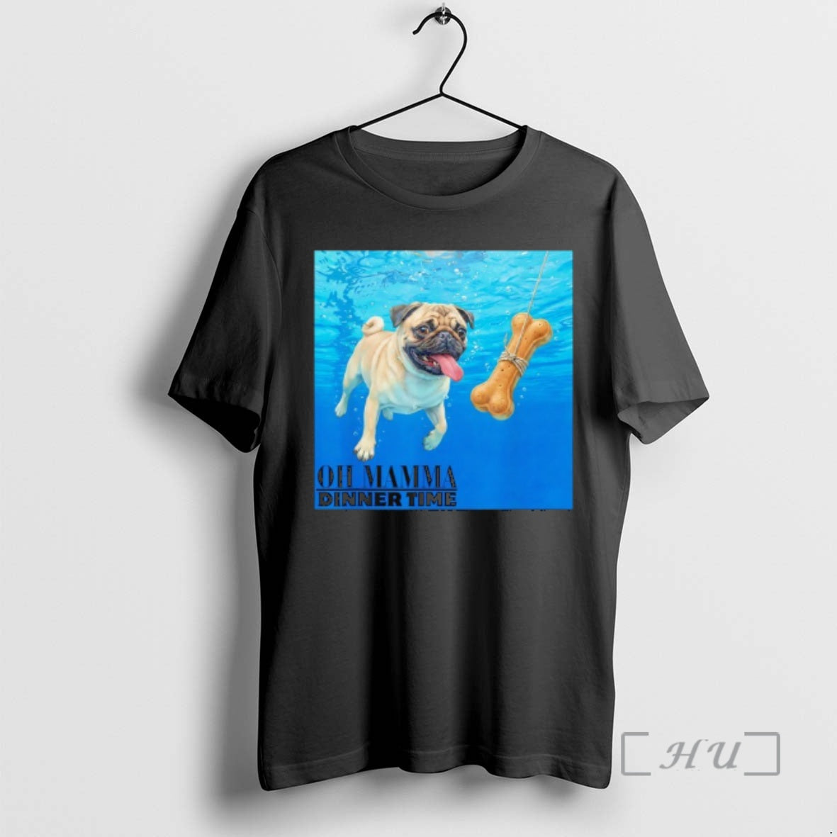 Officials Pug Swimming Underwater Oh Mamma Dinner Time