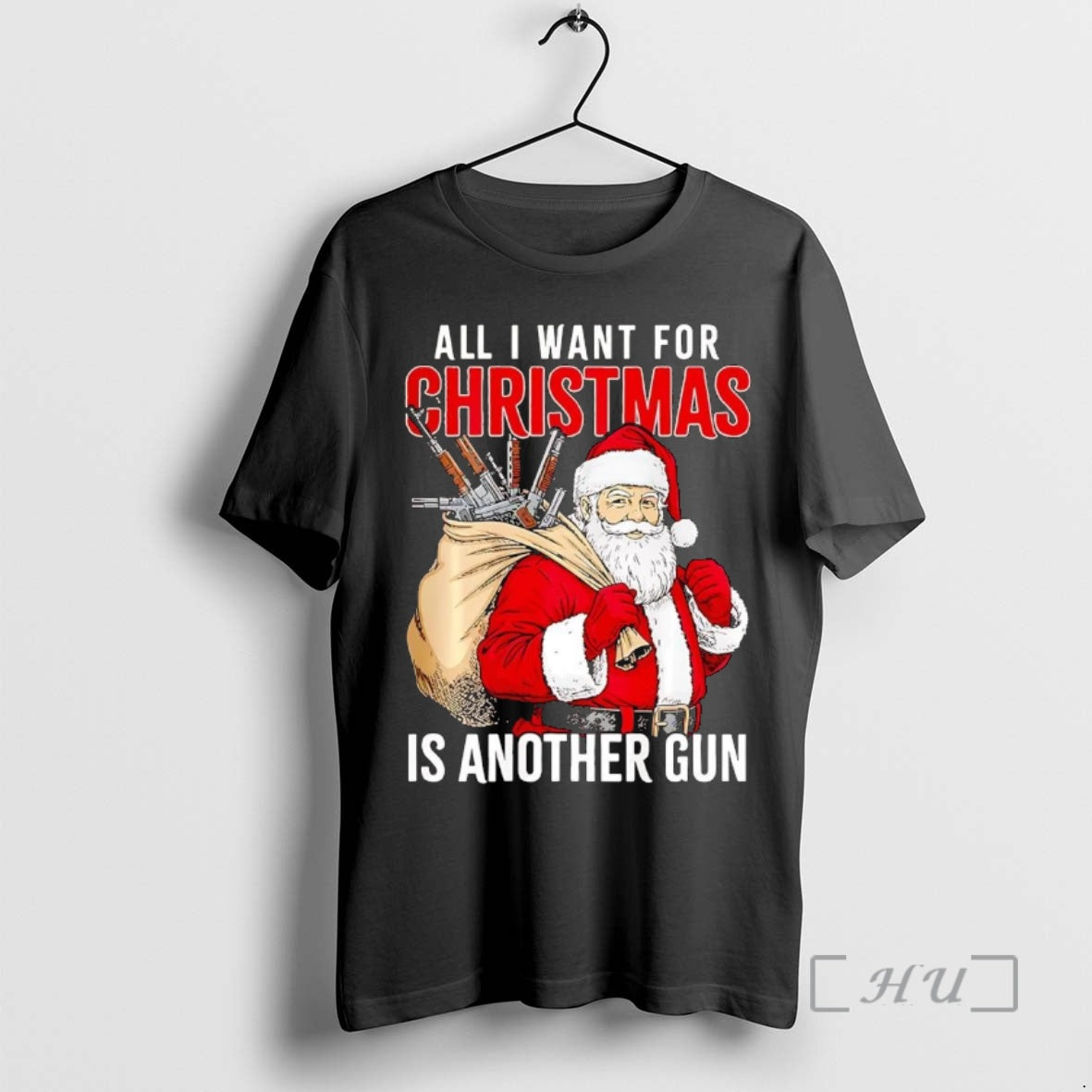 Officials Santa All I Want For Christmas Is Another Gun Christmas Premium T Shirts Sweater