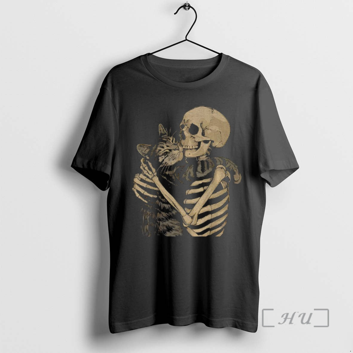 Officials Skeleton Hugging Cat Gothic Cat