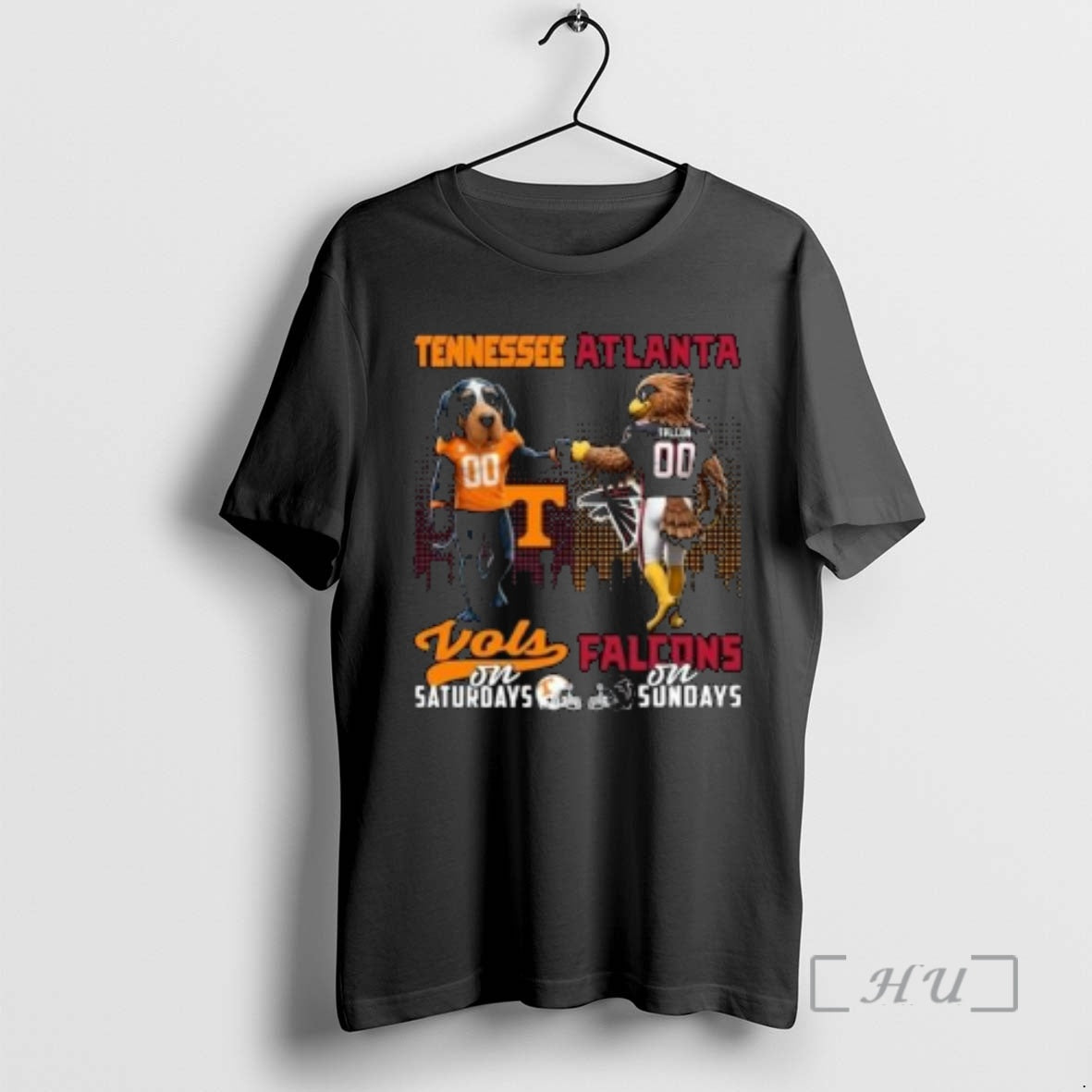 Officials Tennessee Volunteers On Saturdays X Atlanta Falcons On Sundays Mascot 2025 Circle Black Premium
