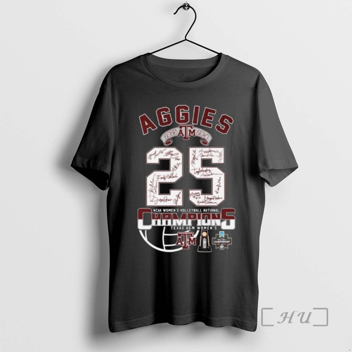 Officials Texas Am Aggies 2025 29 4 Ncaa Womens Volleyball National Champions Signatures Premium