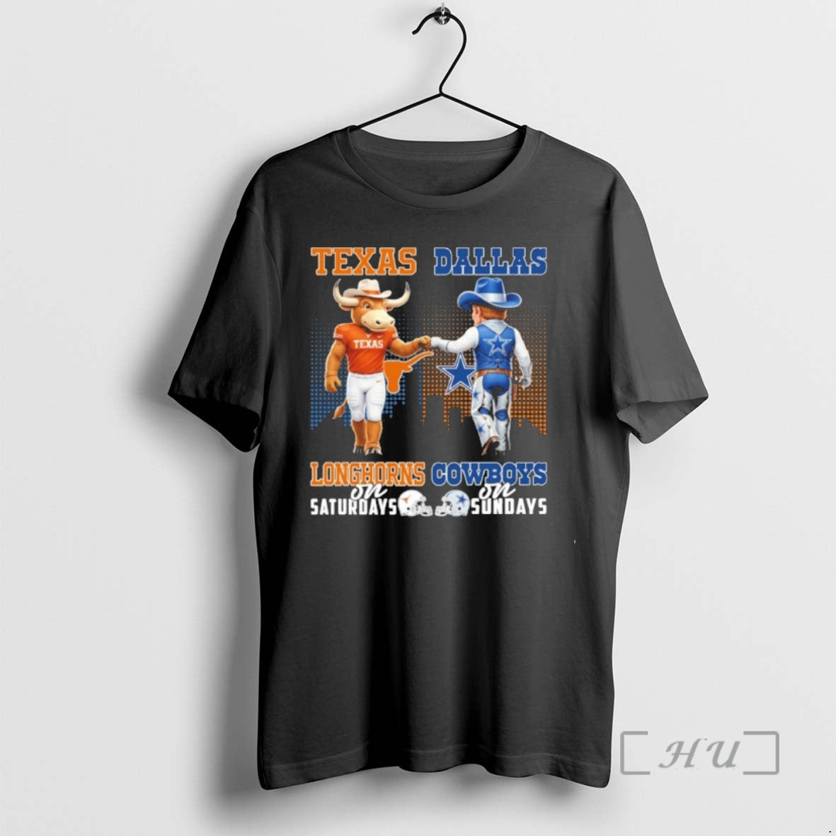 Officials Texas Longhorns On Saturdays X Dallas Cowboys On Sundays City Vintage Premium T Shirts