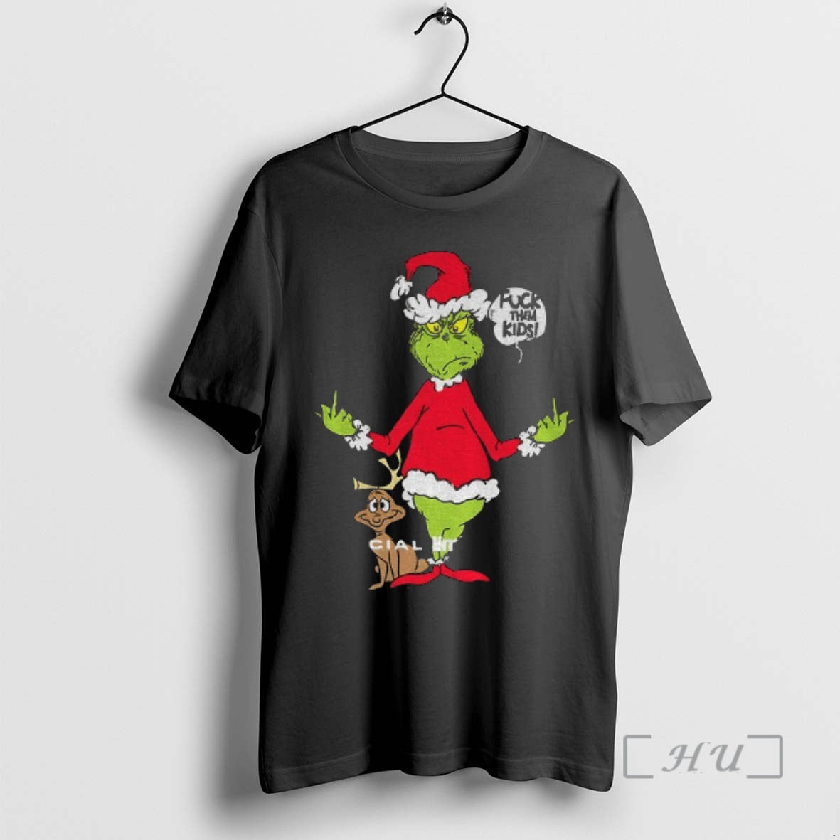 Officials The Grinch And Max Fuck Them Kids Special Limited Edition Christmas Premium T Shirts