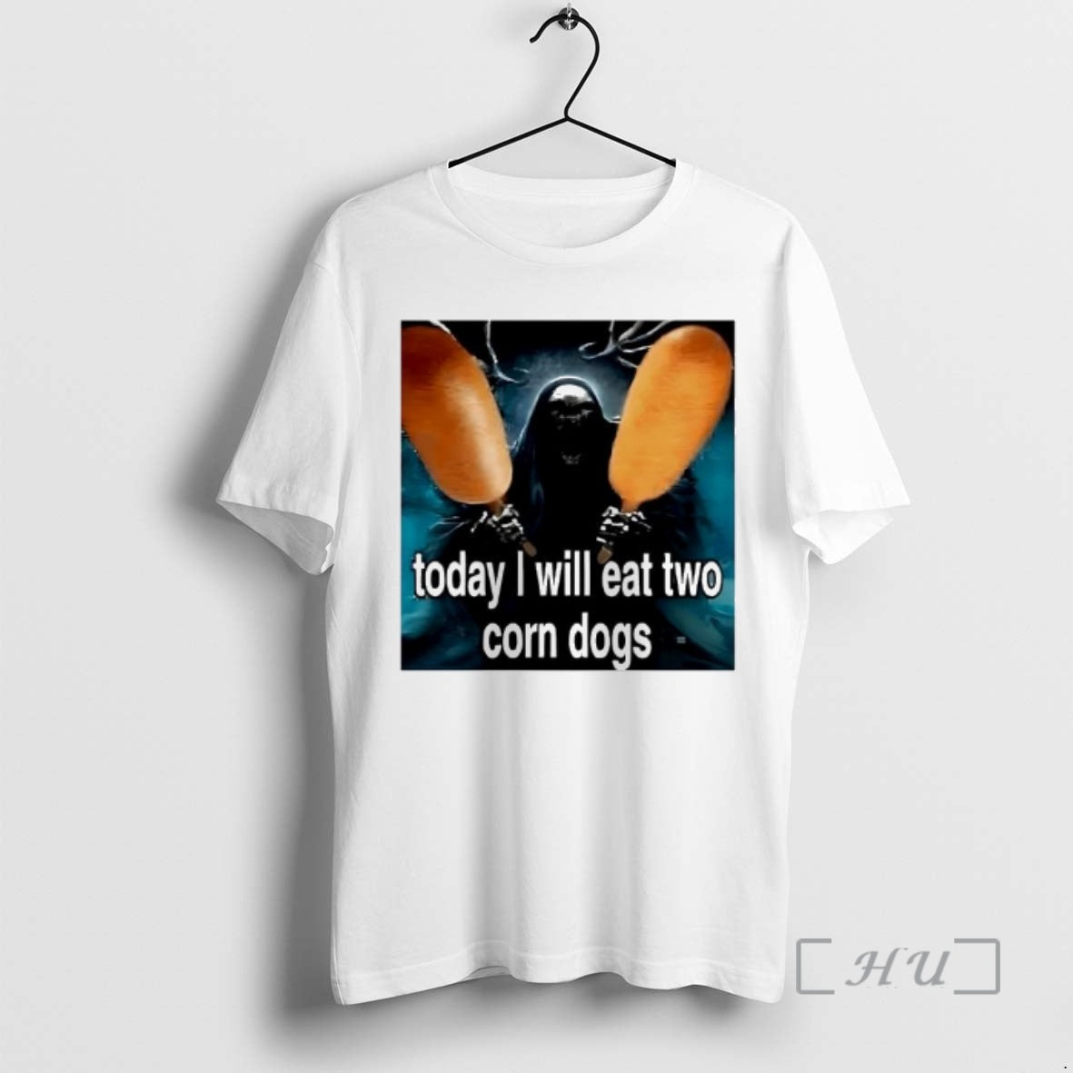 Officials Today I Will Eat Two Corndogs Skeleton Graphic