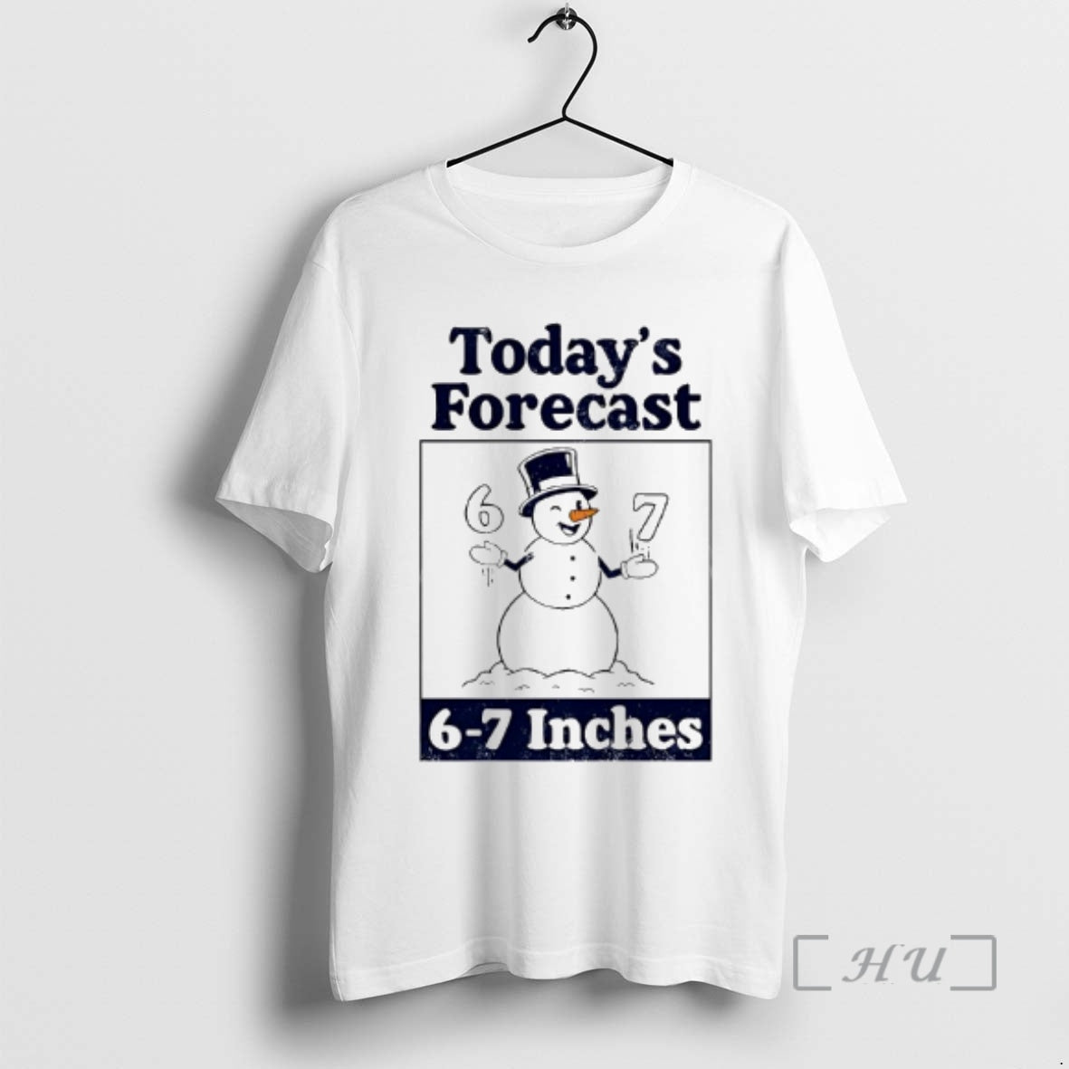 Officials Todays Forecast 6 7 Inches Snowman Graphic