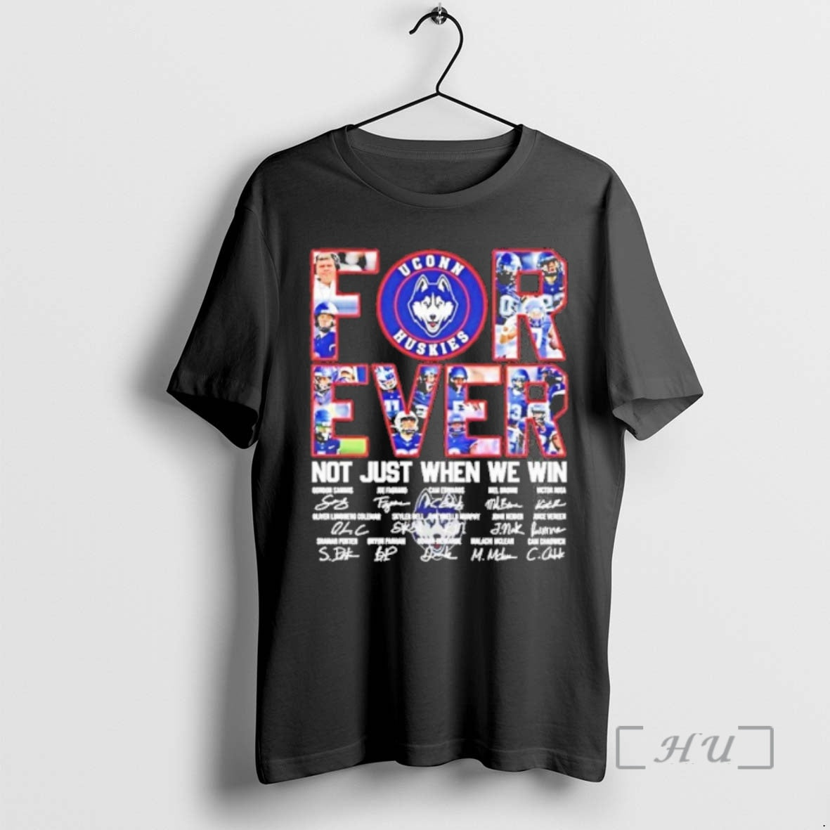 Officials Uconn Huskies Football Forever Not Just When We Win Signatures Premium T Shirts Sweater