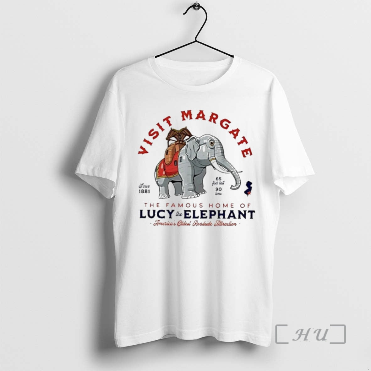 Officials Visit Margate Since 1881 The Famous Home Of Lucy The Elephant Premium T Shirts