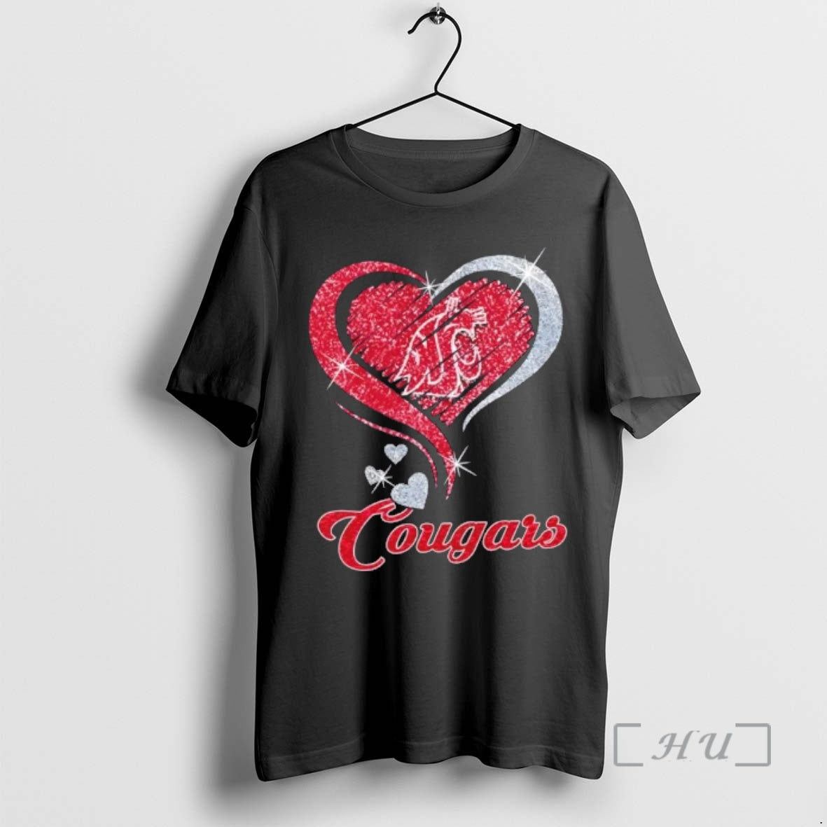 Officials Washington State Cougars Football In Glitter Heart Fans