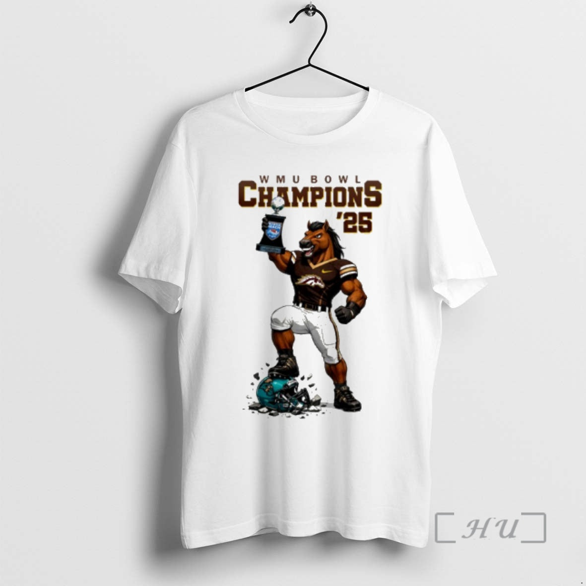 Officials Western Michigan Broncos Myrtle Beach Bowl Champions 2025 Football Mascot Premium T Shirts Sweater