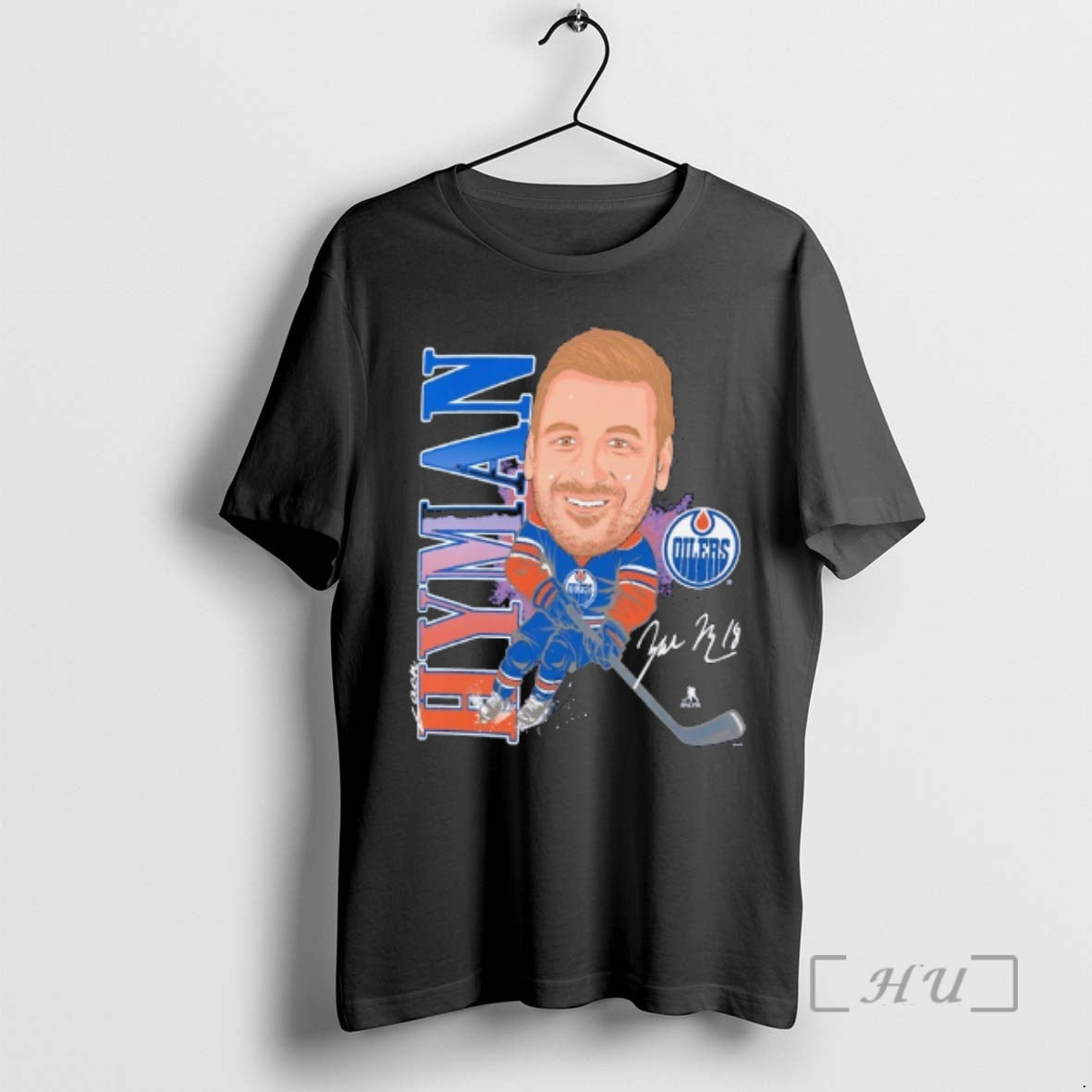 Officials Zach Hyman Edmonton Oilers Player Action Signature