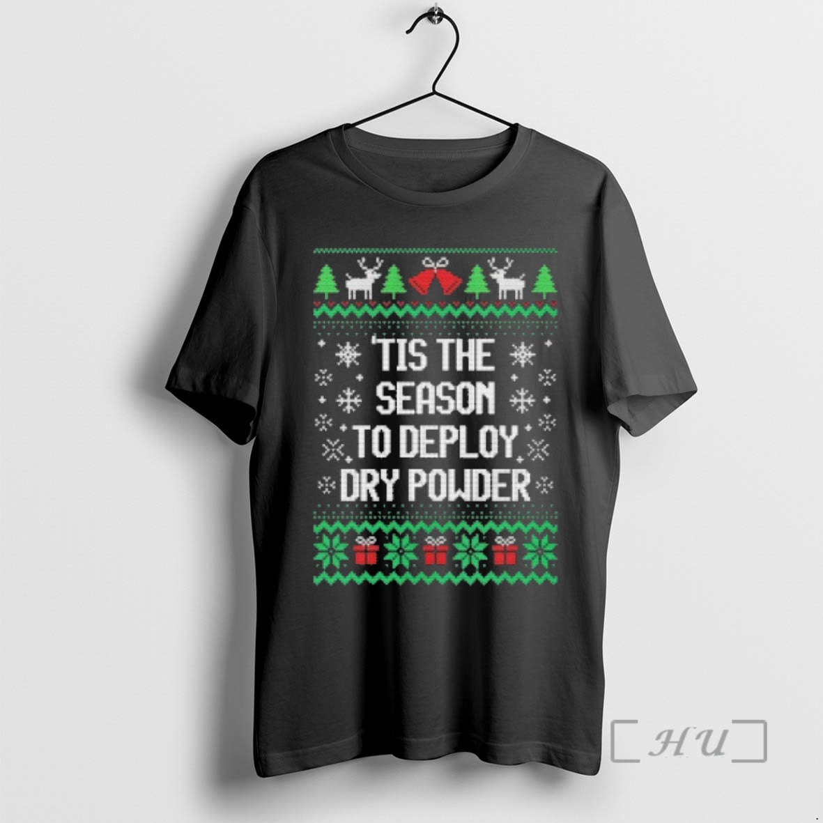 Officials Tis The Season To Deploy Dry Powder Ugly Christmas Sweat Premium T Shirts Sweater