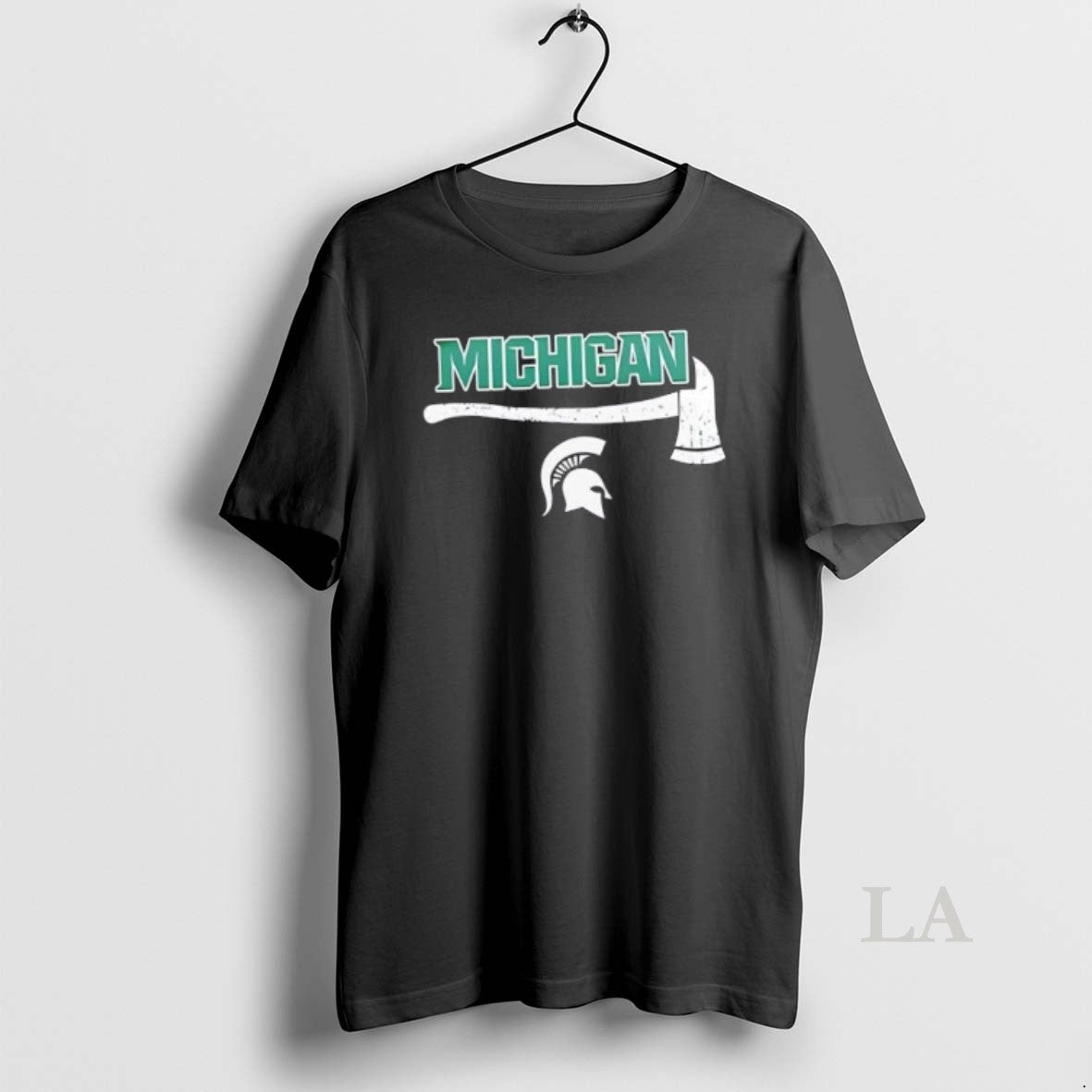 Original Firefighter Fire Dept Always Ready Michigan State Spartans 2 Sided
