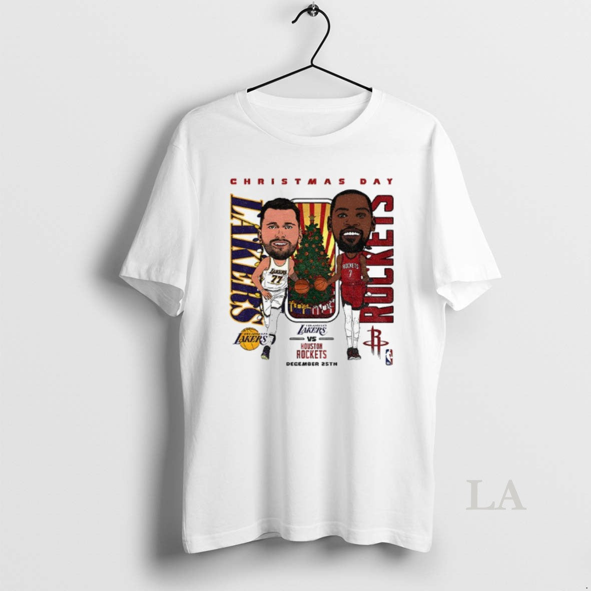 Original Luka Doncic Los Angeles Lakers Vs Kevin Durant Houston Rocket Basketball Christmas Day