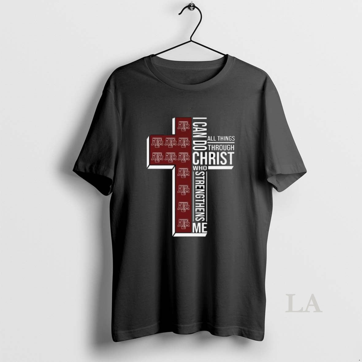 Original Texas Am Aggies I Can Do All Things Through Christ Who Strengthens Me Cross