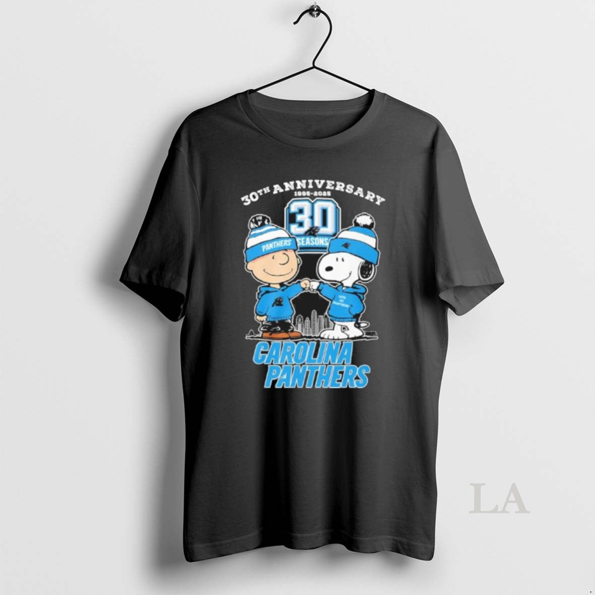 Original The Peanuts Fist Bump X Carolina Panthers 30th Anniversary