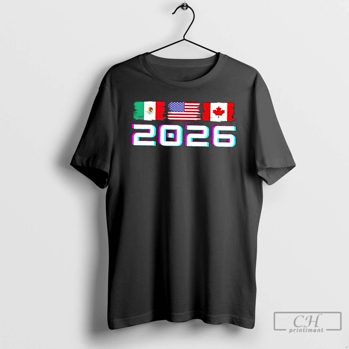 Premium Glitched Soccer United 2026 Cup North America Emblem