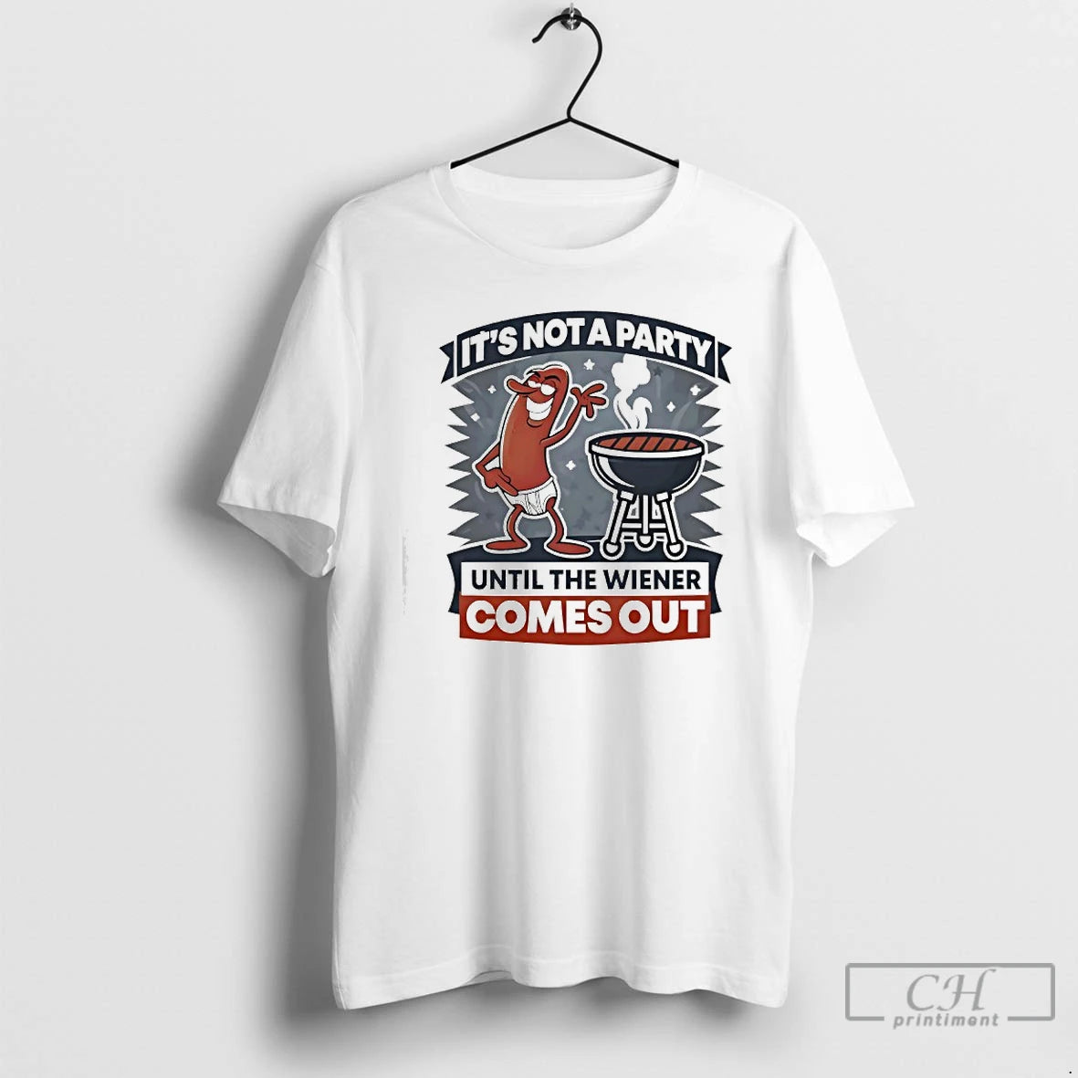 Premium Hot Dog Its Not A Party Until The Wiener Comes Out T Shirts Sweater