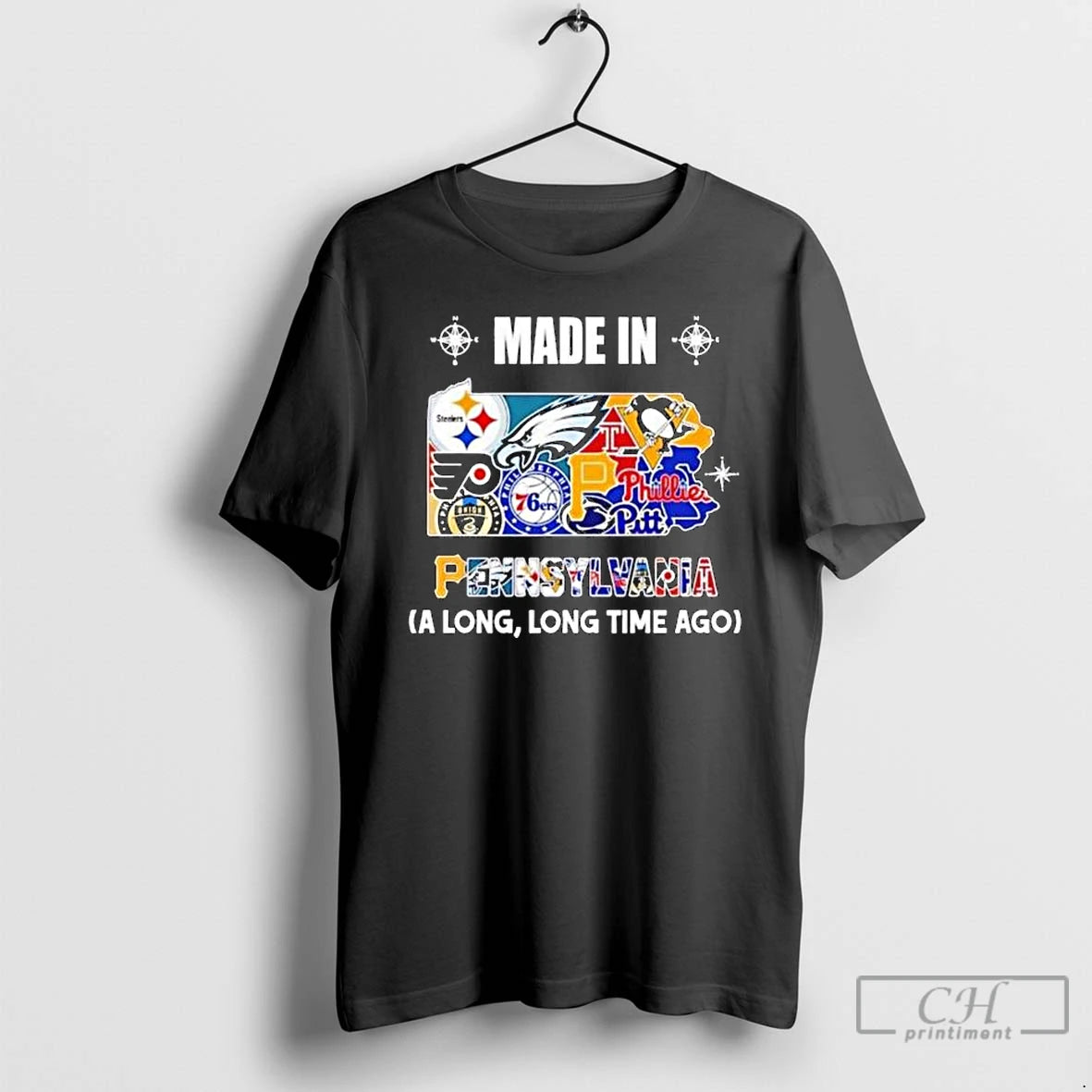Premium Made In Pennsylvania A Long Long Time Ago State Logo Map 2026 T Shirts