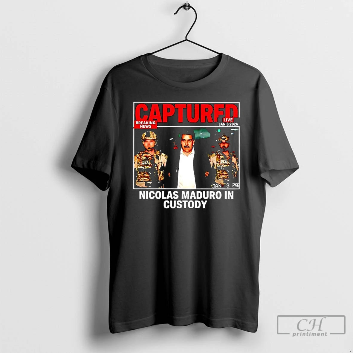 Premium Maduro Captured Breaking News Jan 3 2026 Nicolas Maduro In Custody T Shirts Sweater