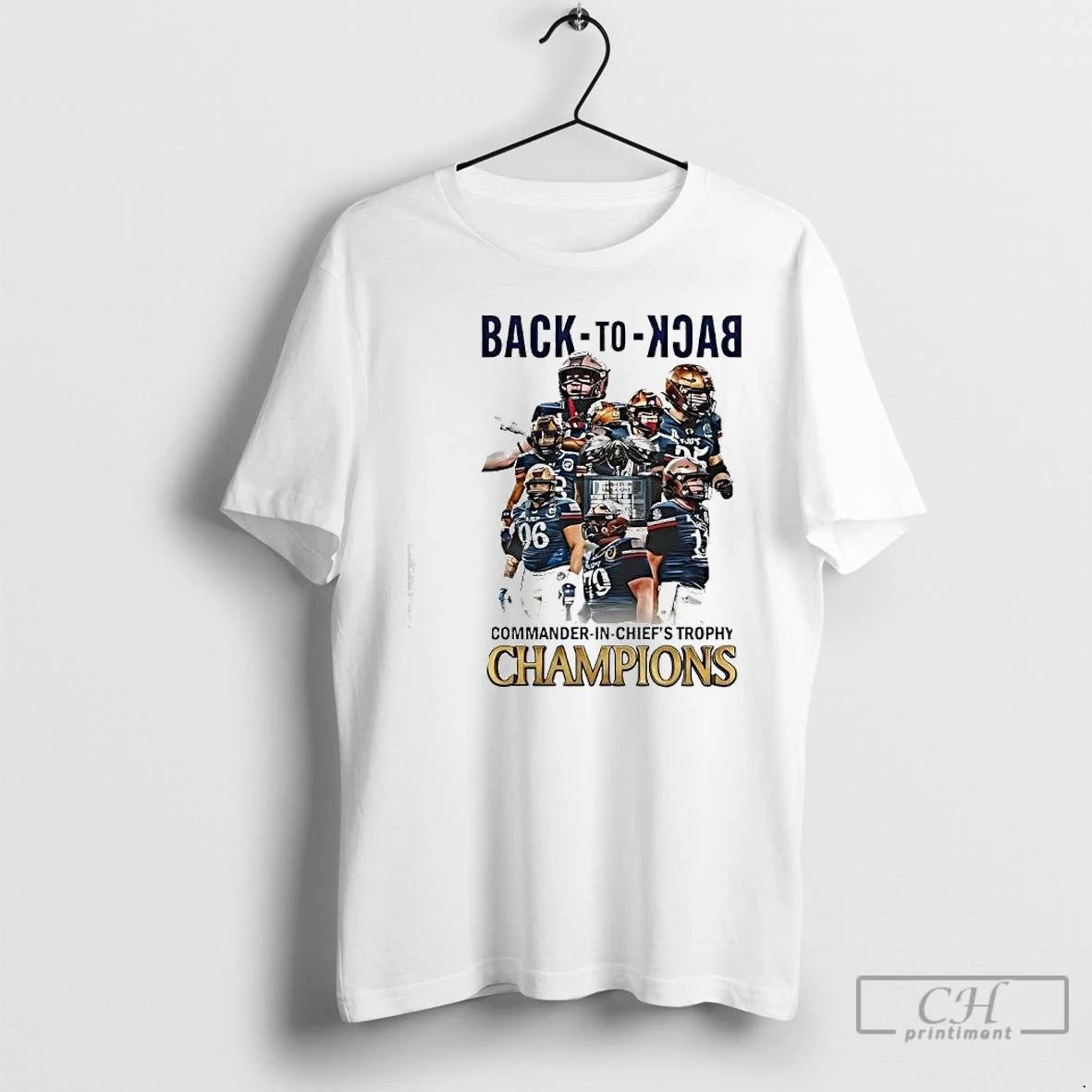Premium Navy Midshipmen Game Back To Back Commander In Chiefs Trophy Champions T Shirts Sweater