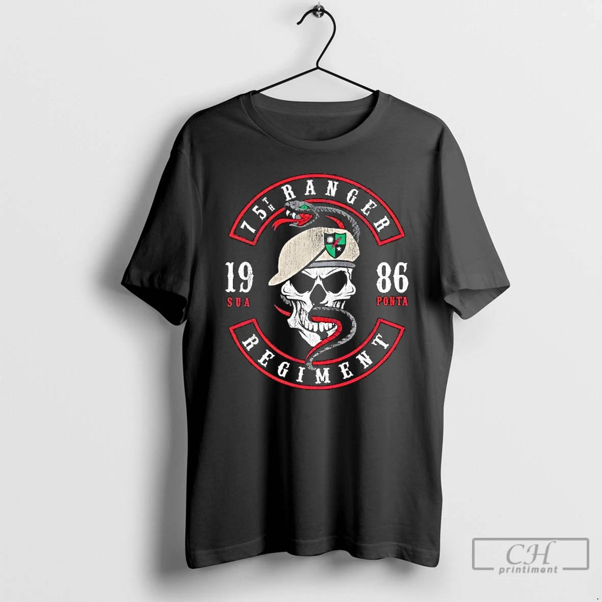 Premium Skull 75th Ranger Skull And Snake 1986