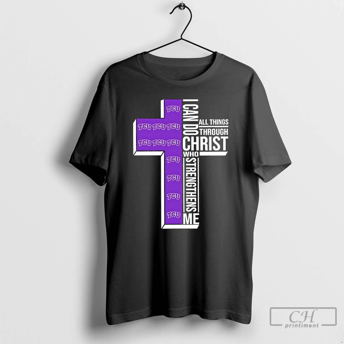 Premium Tcu Horned Frogs Womens Basketball I Can All Things Do Through Christ Who Strengthens