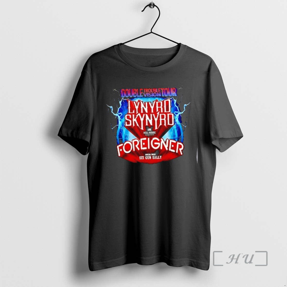 Trending Lynyrd Skynyrd Foreigner Double Trouble Vision Tour Hell House Six Gun Sally Premium