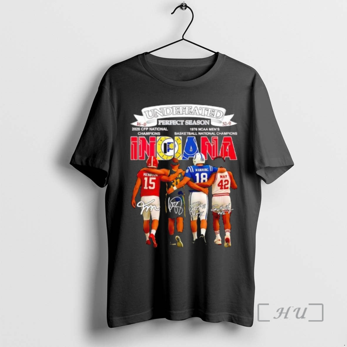 Trending Undefeated Perfect Season Indiana Sports Players 2026 Cfp National Champions Signatures Premium T Shirts