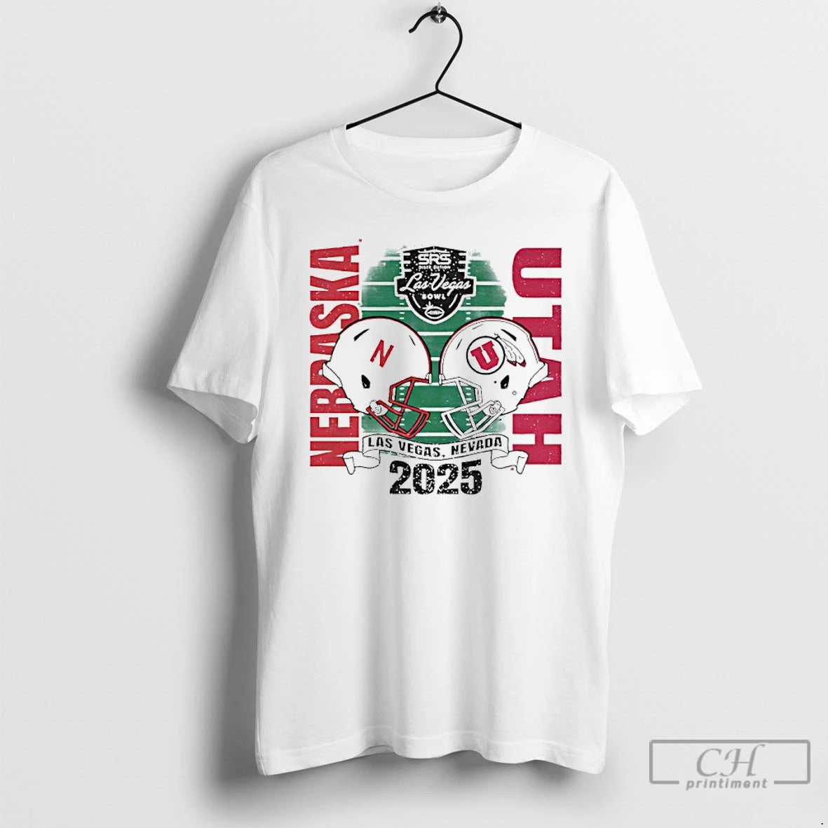 Classic 2025 26 Las Vegas Bowl Nebraska Cornhuskers Vs Utah Utes Helmets T Shirts Sweater