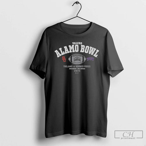Classic 2025 Valero Alamo Bowl 2 Team Usc Trojans Vs Tcu Horned Frogs T Shirts