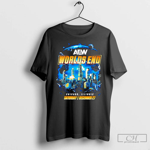 Classic Aew Worlds End 2025 Event City Skyline