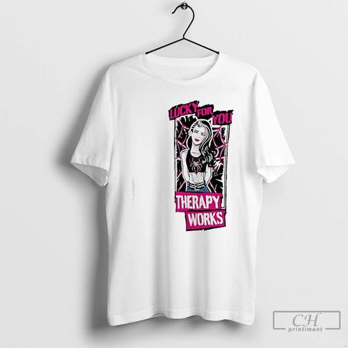 Classic Aj Lee Therapy Works Lucky For You Graphic