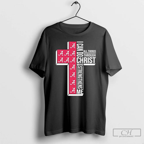Classic Alabama Football Cross I Can Do All Things Through Christ Who Strengthen Me