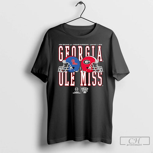 Classic Allstate Sugar Bowl 2026 Ole Miss Vs Georgia Helmet Matchup