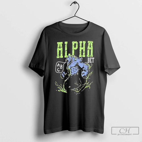 Classic Alpha Bet Wolf Graphic Retro