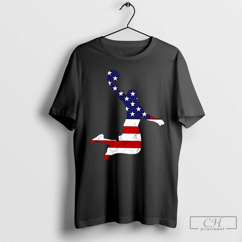Classic American Basketball Us Born Flag