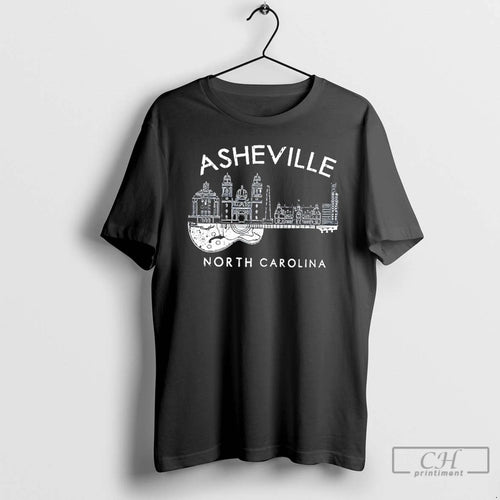 Classic Asheville Souvenir North Carolina Lover Music Guitar