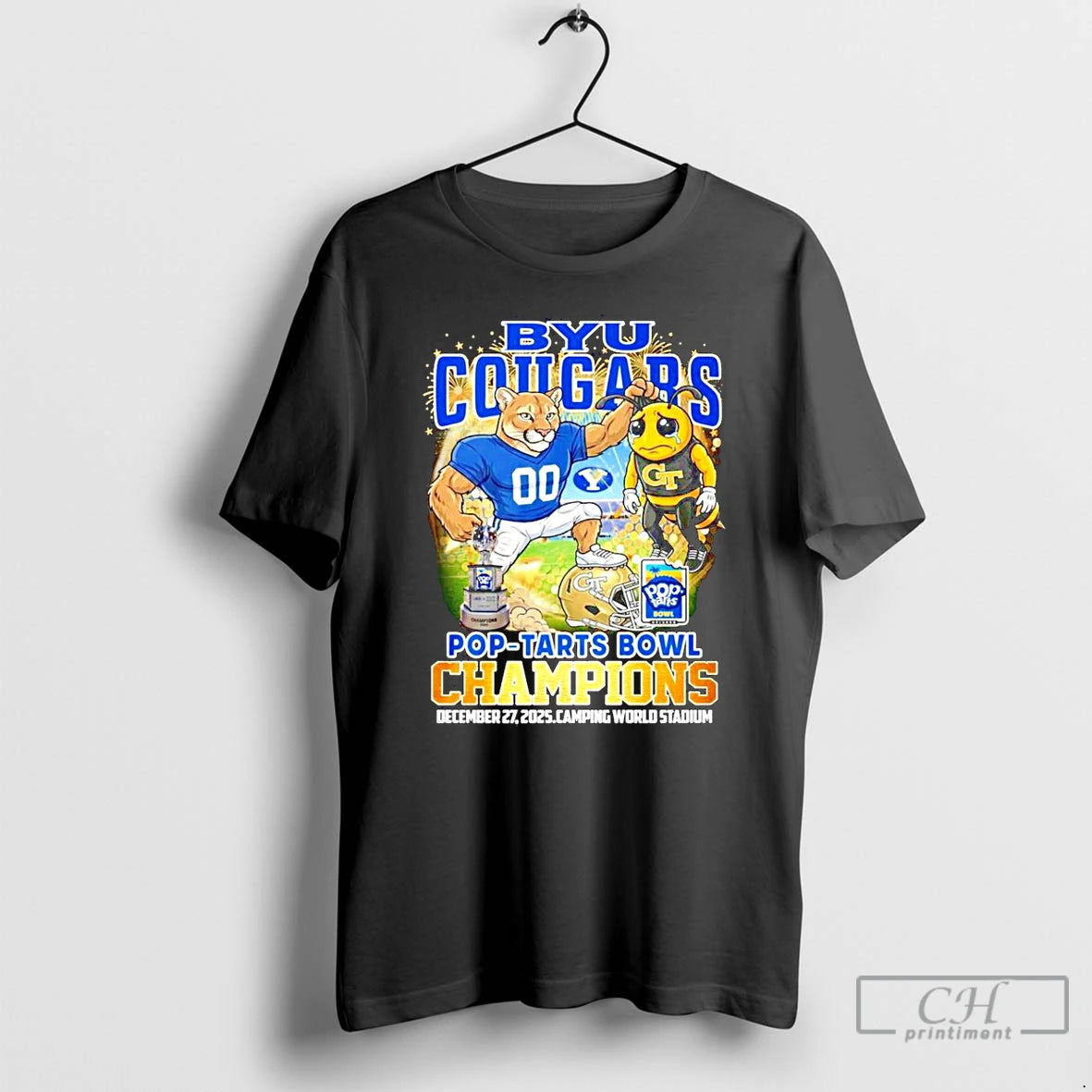 Classic Byu Cougars 2025 Pop Tarts Bowl Champions Mascot
