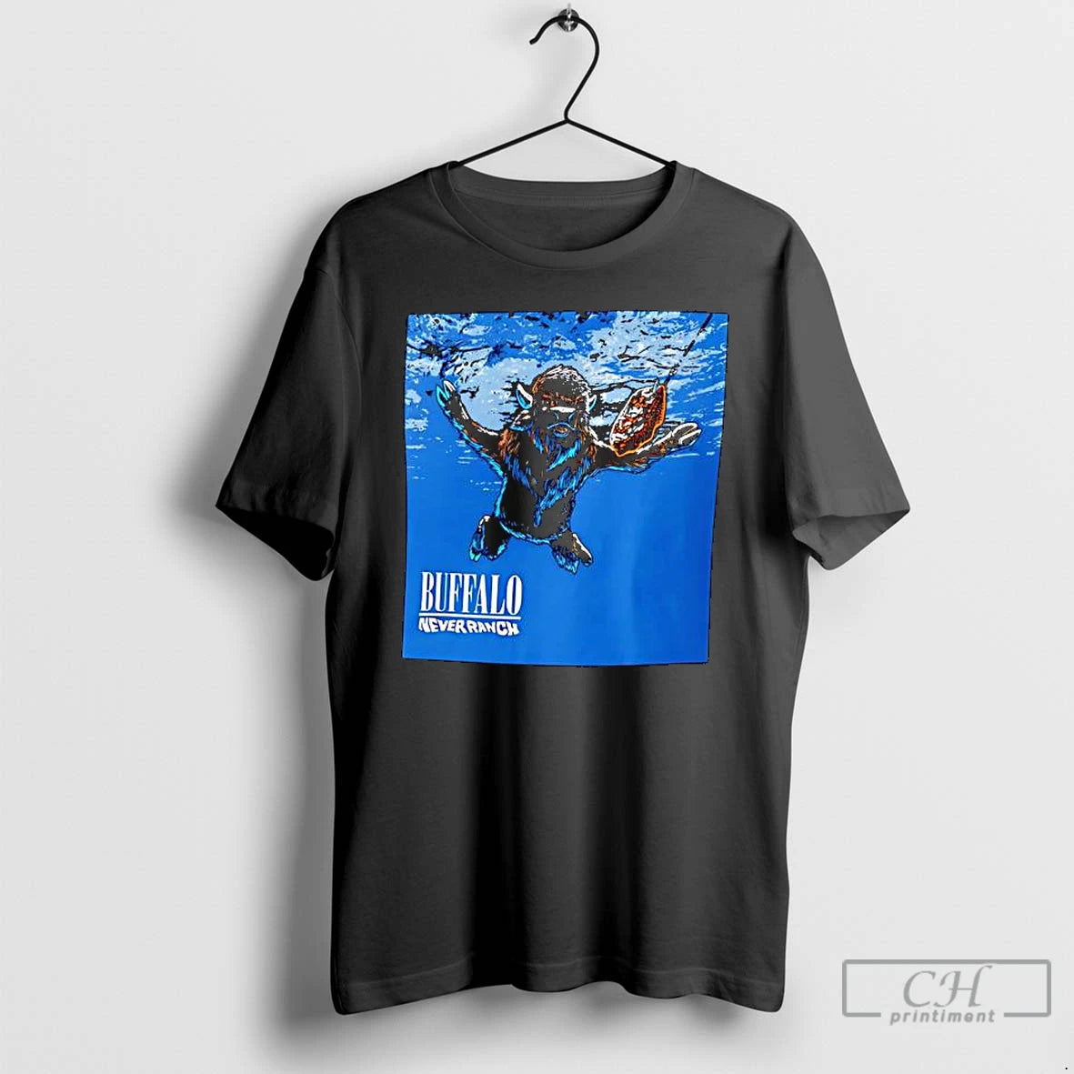 Classic Buffalo Never Ranch Buffalo Swimming Underwater