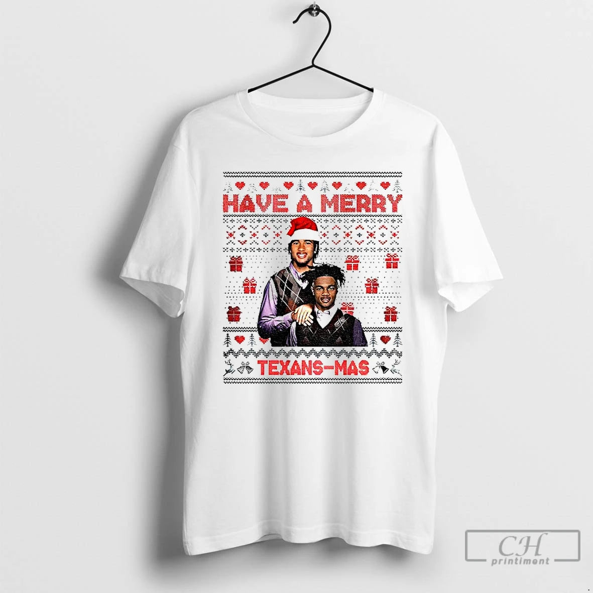Classic Cj Stroud And Tank Dell Houston Texans Stepbrothers Have A Merry Texans Mas Christmas