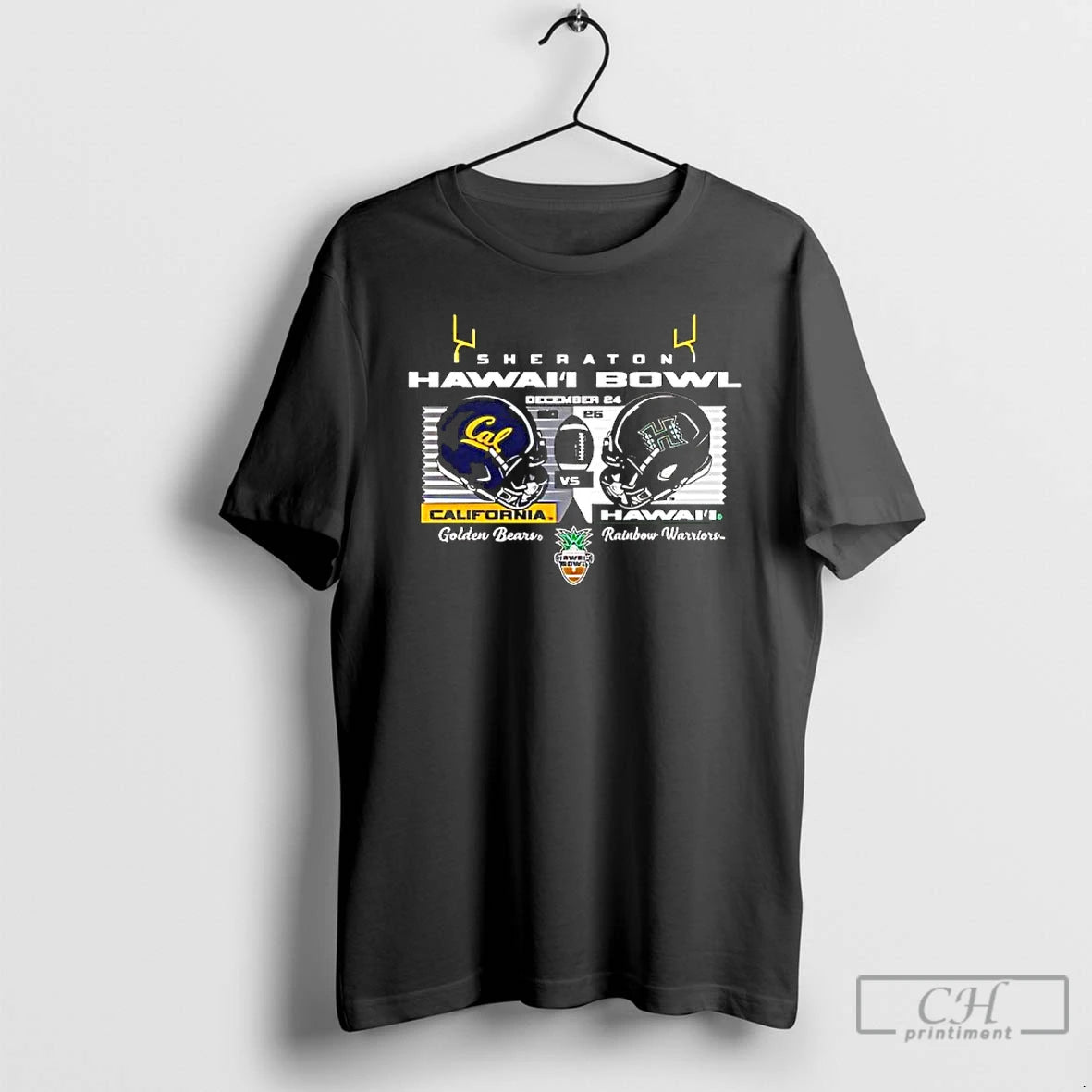 Classic California Golden Bears Vs University Of Hawaii 2025 Sheraton Rainbow Warriors T Shirts Sweater