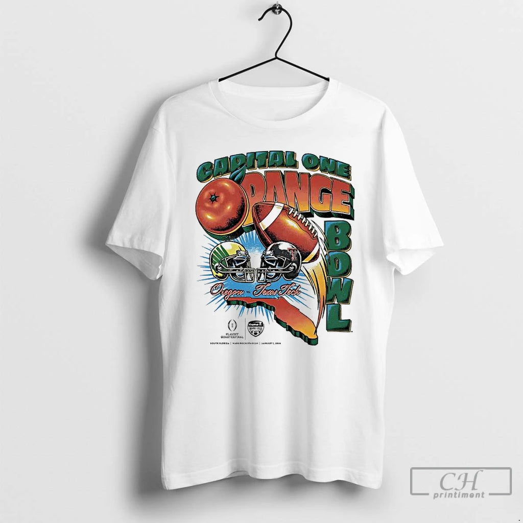 Classic Capital One Orange Bowl 2026 Oregon Vs Texas Tech Matchup Vintage T Shirts Sweater