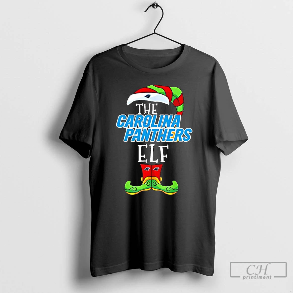 Classic Carolina Panthers Christmas Elf