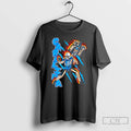 Classic Carolina Panthers Skeleton Player 88 On Fire With Skeleton Growling Panther Graphic T Shirts