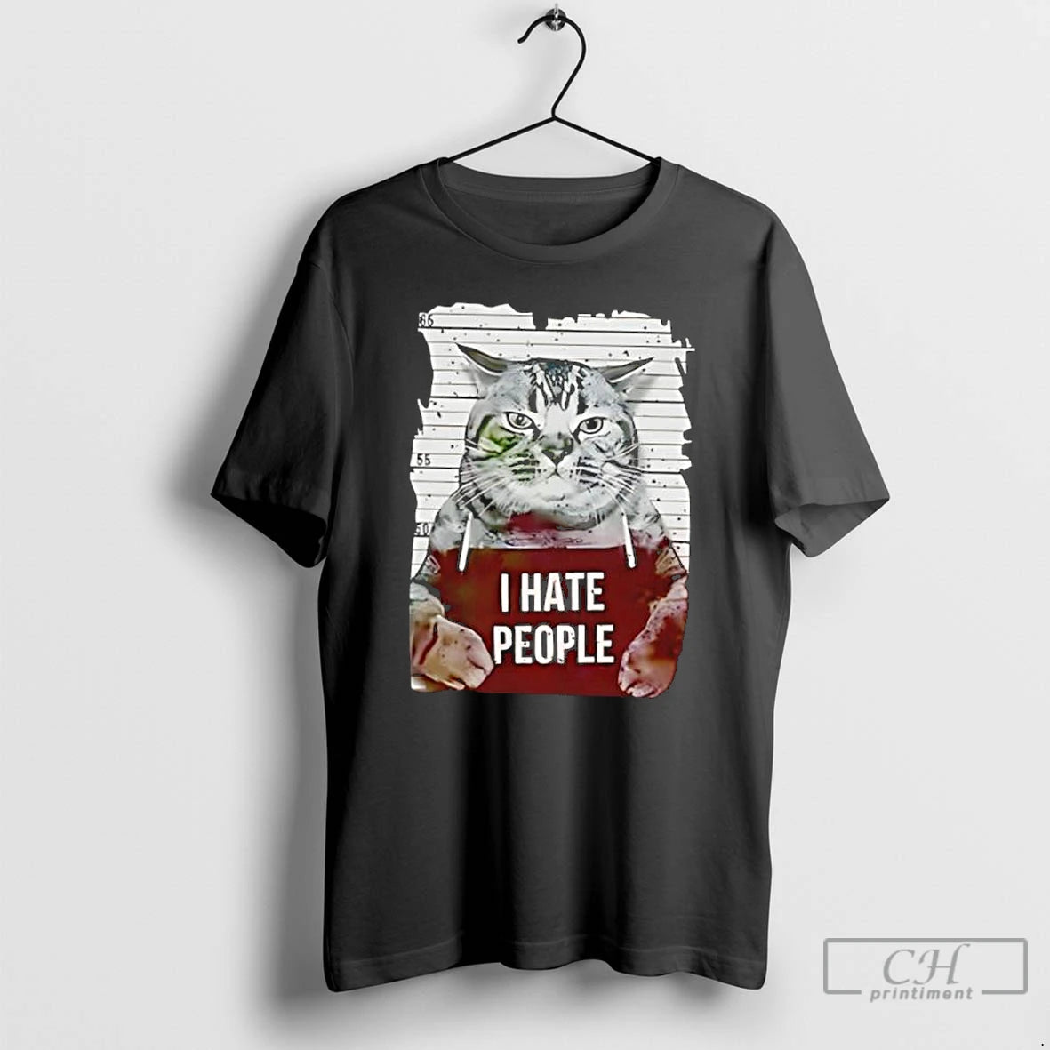 Classic Cat I Hate People Retro