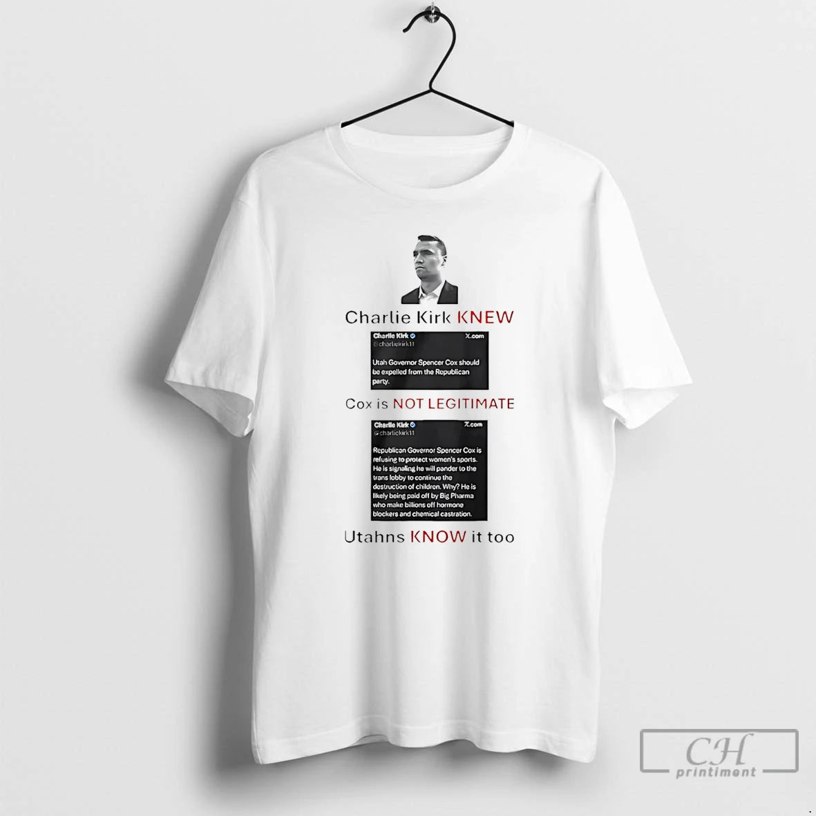Classic Charlie Kirk Knew Cox Is Not Legitimate Utahns Know It Too T Shirts Sweater