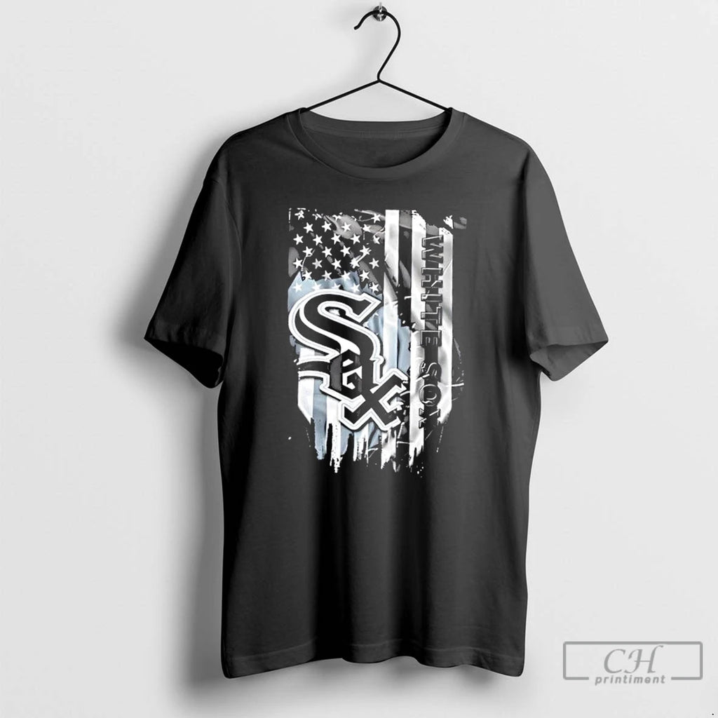 Classic Chicago White Sox Baseball X American Flag