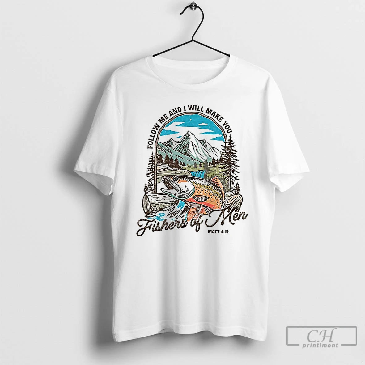 Classic Christian Fishing Follow Me And I Will Make You Fishers Of Men Vintage